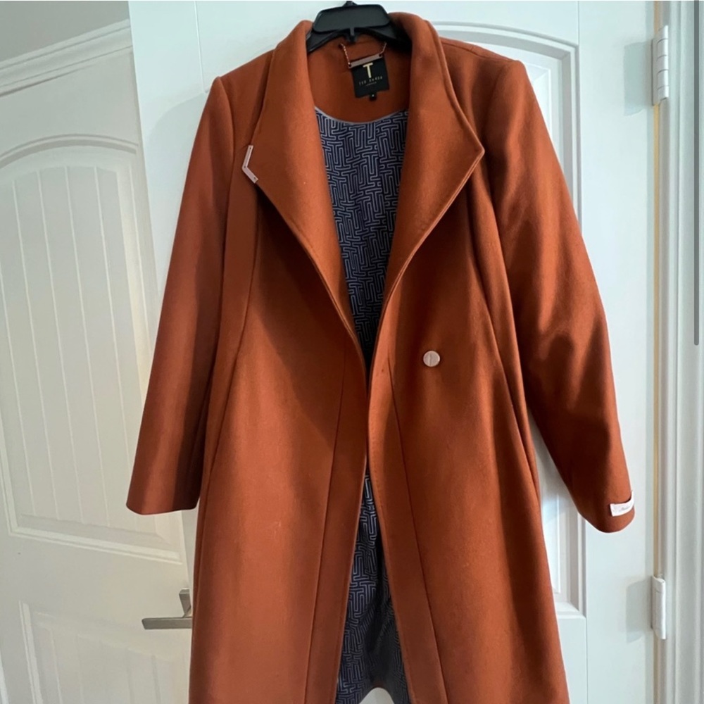 Vintage Ted Baker Wool Jacket with Rose Gold detail size 4